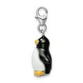 thumbnail image 2 of Sterling Silver 3-D Enameled Penguin Lobster Clasp Bracelet Charm, 2 of 3
