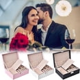 thumbnail image 3 of Joyero De Cuero De Doble Capa Para Mujer, Organizador De Joyas De Viaje, Caja De Almacenamiento Multifunción Para Collar, Pendientes Y Anillos Noticed AP007005-01, 3 of 6