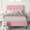 pink, variant on 4 EVER WINNER Queen Bed Frame, Queen Upholstered Platform Bed with Button Tufted Headboard, Black