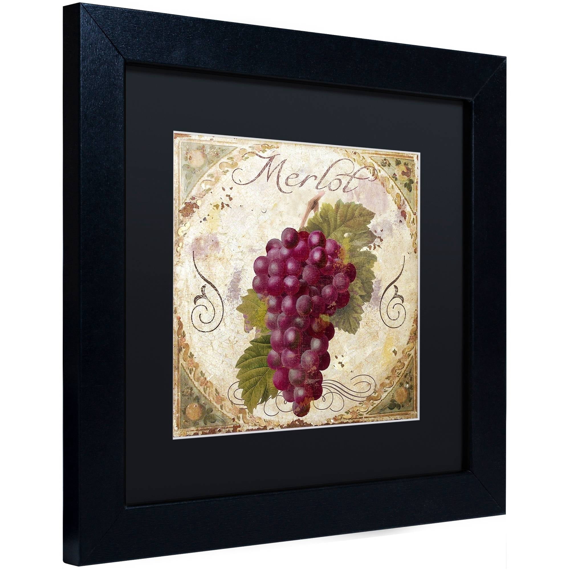 Trademark Fine Art "Tuscany Table Merlot" Canvas Art by Color Bakery Black Matte, Black Frame