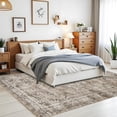 thumbnail image 3 of FairOnly 10'x13'Large Vintage Washable Area Rug Non Slip Soft Foldable Low Pile Distressed Indoor Floor Carpet for Living Room Bedroom Nursery,Camel, 3 of 7