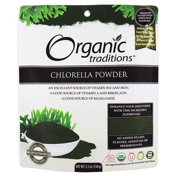 Organic Traditions - Chlorelle en Poudre - 5,3 oz.