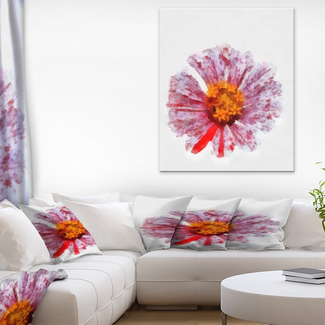 Large Red Yellow Flower Painting - Large Floral Canvas Artwork