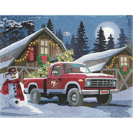 San Francisco 49ers Winter Truck Diamond Art Holiday Craft Kit
