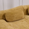 thumbnail image 3 of Modular Sectional Sofa, Chenille Deep-Seat Sofa with 3 Pillows, Extra-Large Compression Design with High-Resilience Foam Core, Smart Self-Recovery Technology and Flexible Space Configuration, Yellow, 3 of 10