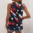 thumbnail image 5 of CIENVNSTG Womens 4th of July Independence Day Tank Tops Square Neck Sleeveless Tie Dye USA Flag Print Casual Loose Vest Navy L, 5 of 5