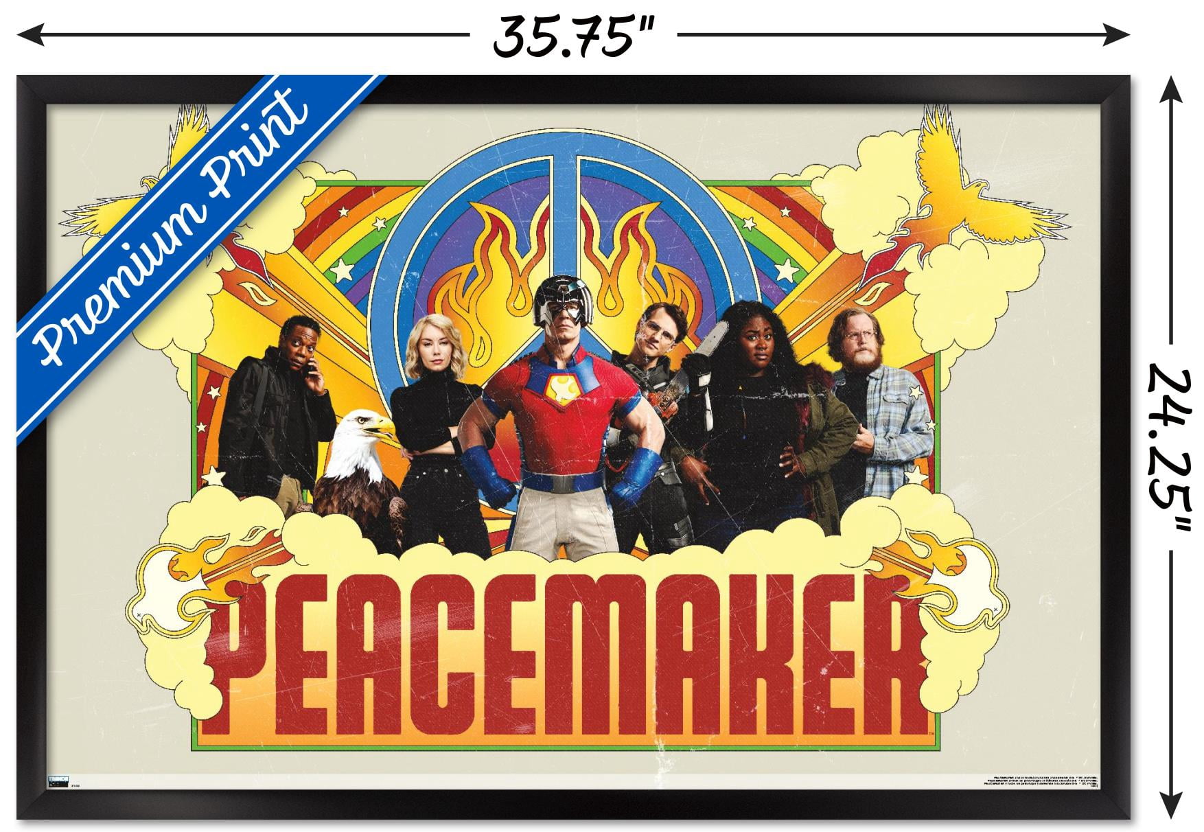 DC Comics TV Peacemaker - Group Wall Poster, 22.375" x 34" Framed