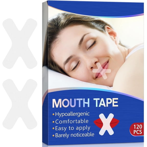 120 Pieces Sleep Mouth Band - Gentle and Hypoallergenic Sleep Strips to Relieve Snoring for Better Nasal Breathing and Better Sleep - Safe, Easy to Use