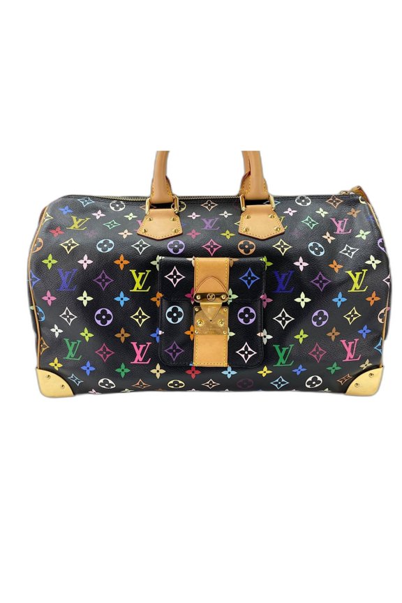Pre-Owned Louis Vuitton x Takashi Murakami Speedy 40 Handbag, Black