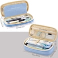 thumbnail image 4 of Pencil Case Big Capacity Pencil Pouch Storage Bag For Student Girl Adult Of Office College School Organizer Light Blue, 4 of 4