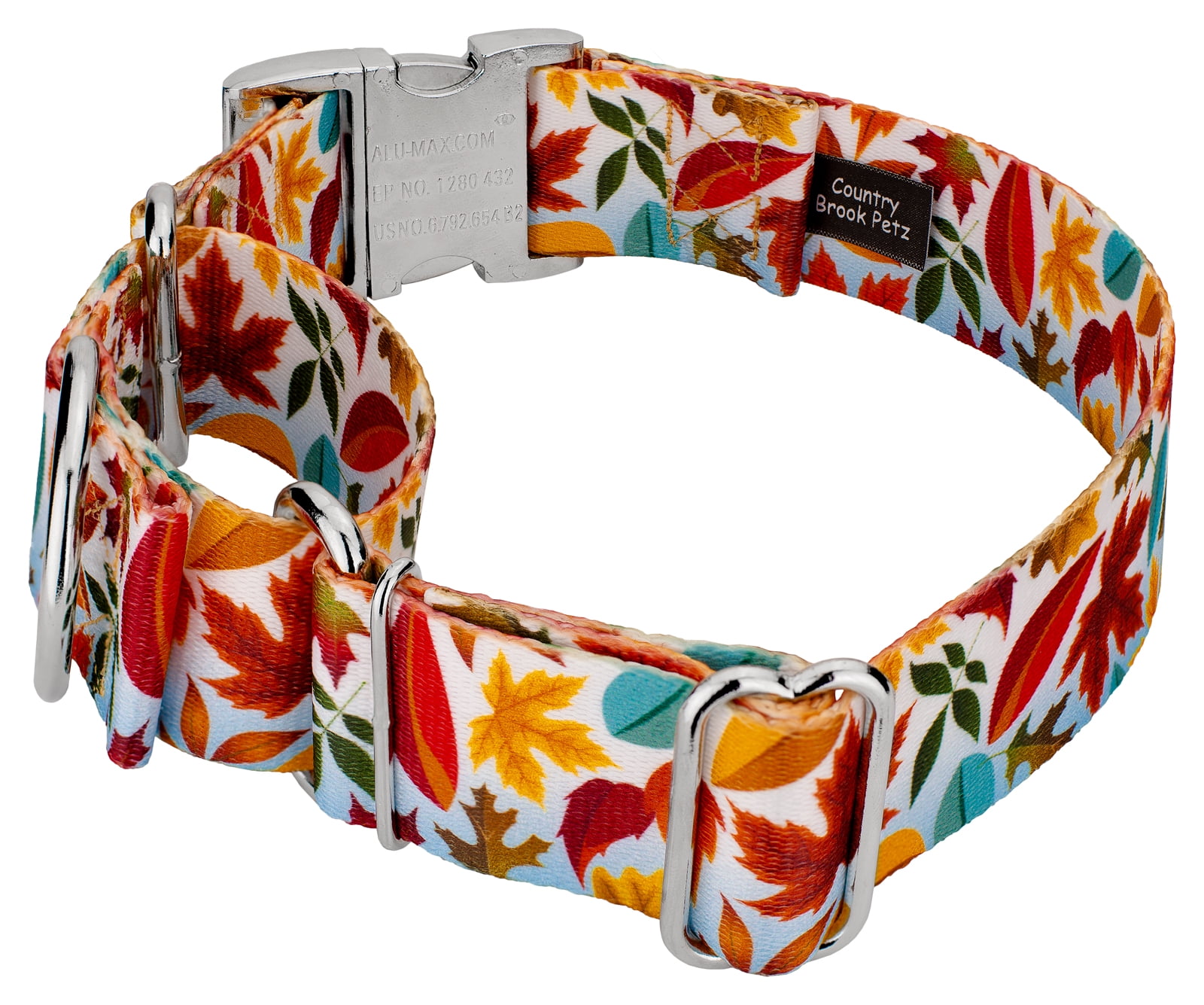 Country Brook Petz® 1 1/2 inch Brisk Autumn Martingale with Premium Buckle, Medium