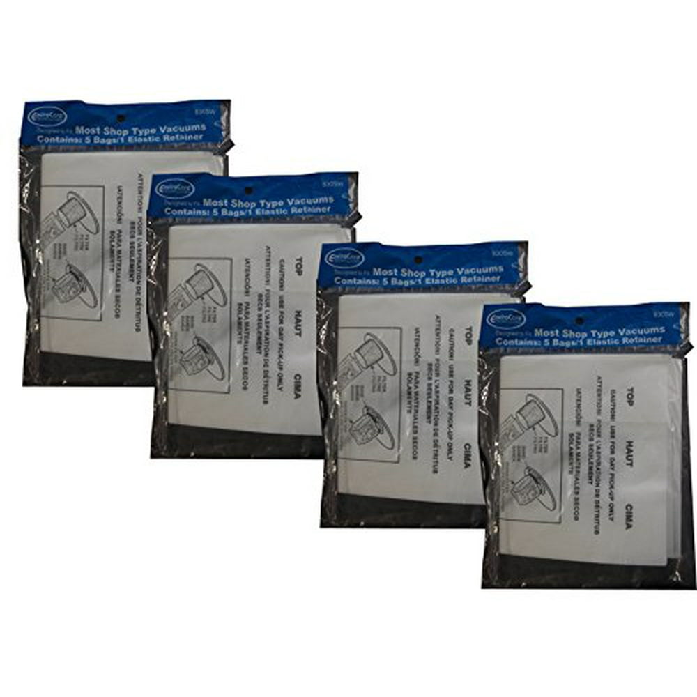 20 ShopVac 1 Gallon Wet/Dry Shop Vac Vacuum Bags with Elastic Retainer