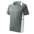 thumbnail image 5 of Mens Heather Colorblock Contender Polyester Tee Vintage Heather/ White 3XL, 5 of 8