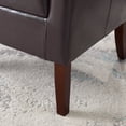 thumbnail image 2 of Linon Noelie Club Chair, Blackberry Faux Leather Fabric, 2 of 9