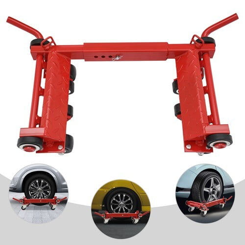 Miumaeov 1T Wheel Dolly Car Moving Dolly Lever Type Car Wheel Dolly Load-bearing Capacity 2204.62 lbs Adjustable Length: 35-42cm