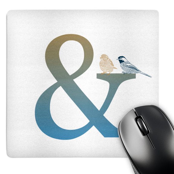 3dRose, Ampersand And with Birds, MousePad