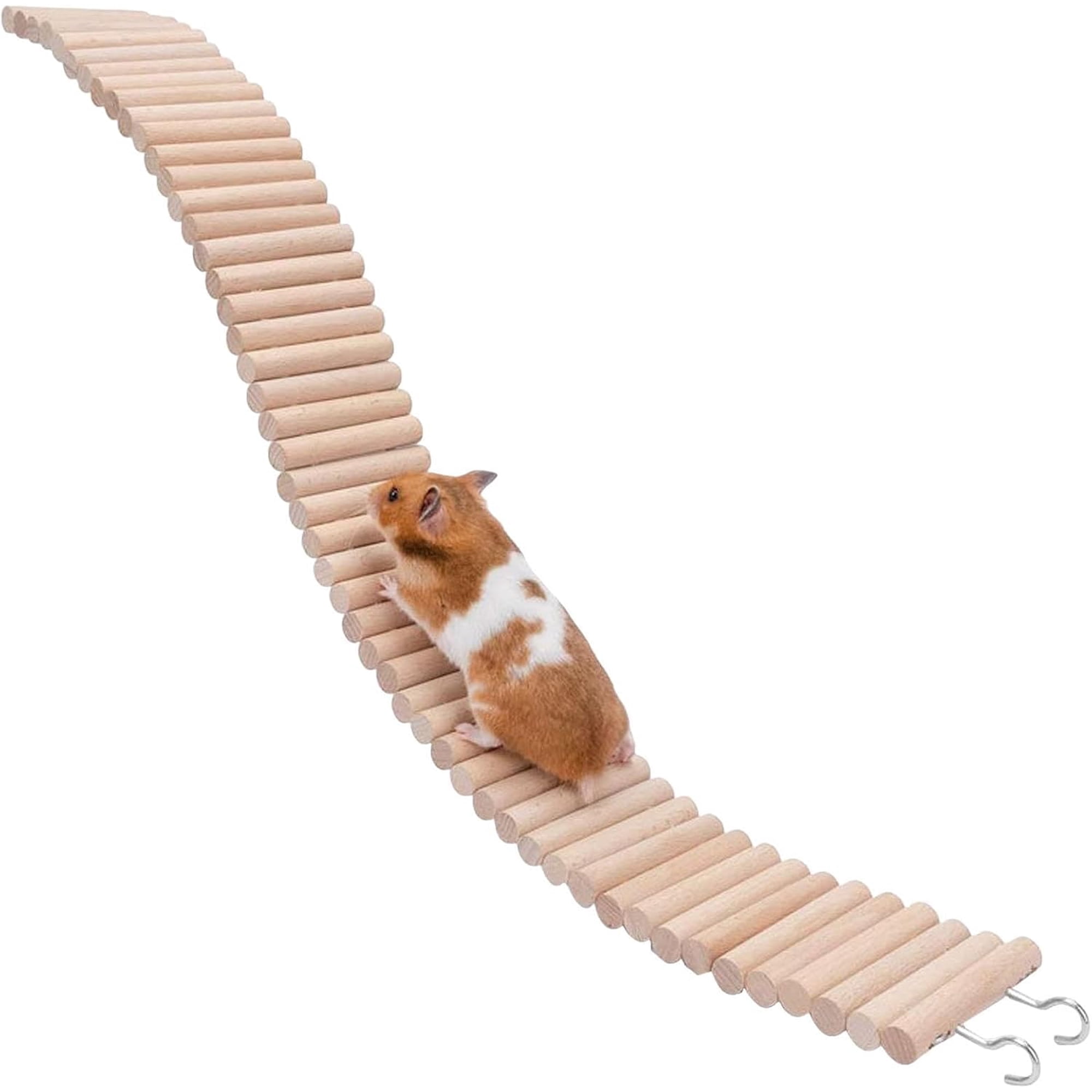 Wooden Hamster Bridge, Bendable Small Animal Fence, Flexible Climbing Acces,Hamster Bridge, Flexible Wooden Design, Bendable Structure, Helps Create Paths and Boundaries, for Small Animal Cage