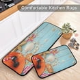 thumbnail image 5 of SKYSONIC Holiday Beach Starfish Seashells Kitchen Mats and Rugs Old Blue Wooden Board Floor Runner Area Rug Washable Carpet Perfect for Living Room Bedroom Entryway,19.7"x27.6"+19.7"x47.2", 5 of 7