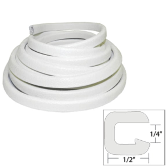 6" White Contemporary Outdoor Flexible Trim Opening Wire