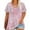 Pink, variant on Tops for Women Plus Size V Neck Printing Short Sleeve Solid Color Summer Base Causal T Shirt