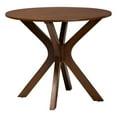 thumbnail image 4 of Baxton Studio Linnet Mid-Century Modern Walnut Brown Finished Wood and Rattan 5-Piece Dining Set, 4 of 10