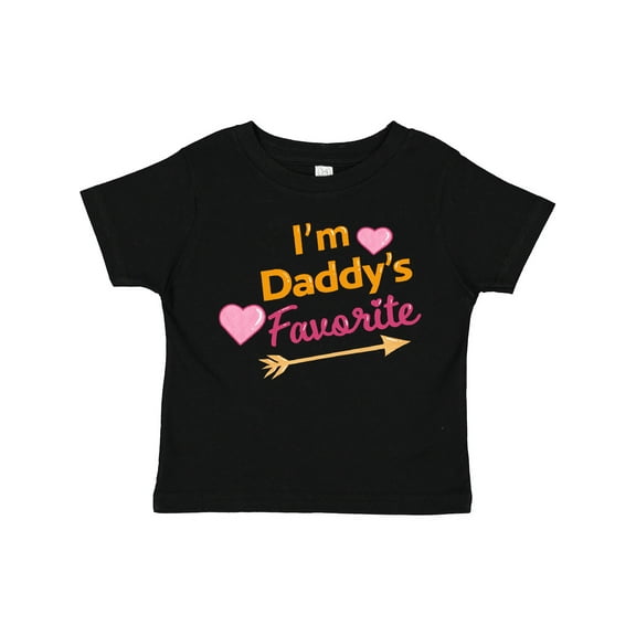 Inktastic I'm Daddy's Favorite with Arrow and Hearts in Pink Boys or Girls Toddler T-Shirt