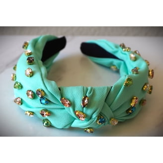 Bedazzled Knot Headband 2” New Amazon.com : Atoden Pearl Headband Brown Knotted Rhinestone  main image 4