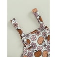 thumbnail image 5 of Bagilaanoe Toddler Baby Girl Halloween Jumpsuit Sleeveless Print Romper Overalls 6M 9M 12M 18M 24M 3T Kids Flared Pants Fall Bell-Bottoms Outfits, 5 of 8