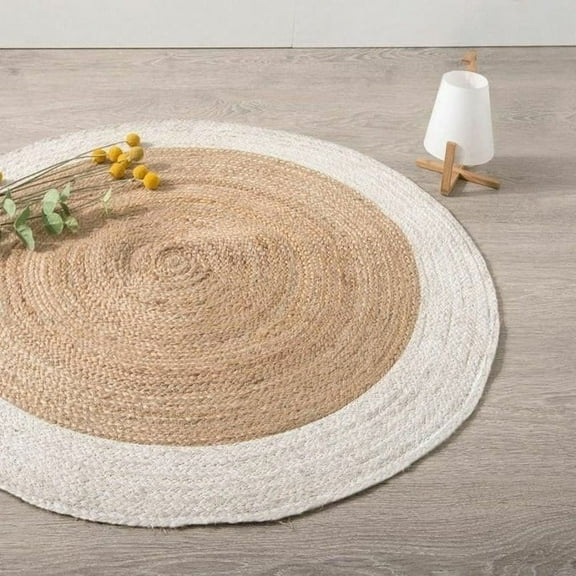 Gahilot International Home Talk Store Jute Area Rug | Handcrafted Traditional Rugs | Braided Carpet | Natural Shag Rugs for Entryway Bedroom, Home Décor, Dining Room