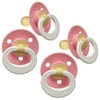 Gerber First Essentials Soft Center Latex Pacifier, 4 Pack - Pink