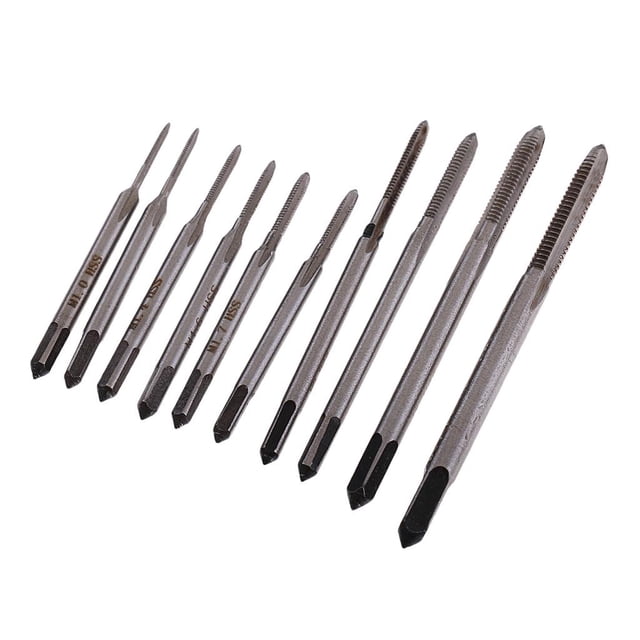 10 Unids/set M1-M3.5 Rosca de Tornillo de Mano Macarena Kits de Herramientas de Bricolaje