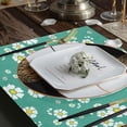 thumbnail image 4 of GZHJMY Placemats Set of 4,Green Fresh Daisy Heat-Resistant Non-Slip Double Sided Washable Kitchen Dining Table Mats for Kitchen Table Decoration, 12"x18", 4 of 6