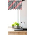 thumbnail image 3 of Ambesonne Abstract Window Valance, Modern Diagonal Stripes, 54" X 18", Vermilion Charcoal Grey, 3 of 3