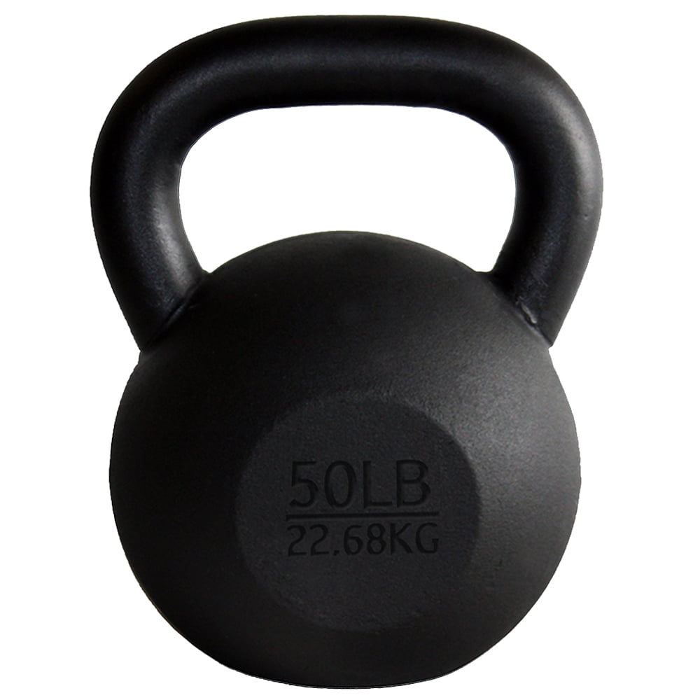 Harvil 50Pound Cast Iron Kettlebell Weight with Ergonomically Rounded