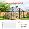 thumbnail image 4 of Choco Moon 14-Piece Clear Polycarbonate Greenhouse Roof Panels, 2' x 4' x 0.32'' Thickness, Durable and Weatherproof for Gardening and Farming Needs, 4 of 11