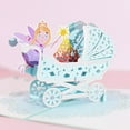 thumbnail image 3 of Tarjeta de baby shower, tarjeta de niña, tarjeta de felicitaciones, tarjeta emergente de felicitaciones por el nuevo cumpleaños, tarjeta de cochecito de bebé en 3D, 3 of 6