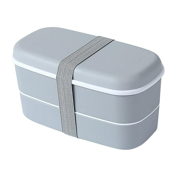 Lonchera, cajas Bento de material de grado alimenticio, caja de conservación para refrigerador y microondas, lonchera infantil con divisiones de doble capa, cubiertos