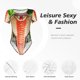 thumbnail image 4 of Fotbe Cobra Snake Body de Mujer con Cuello Redondo y Mangas Cortas, Sin Mangas Ajustado, Suave, Cómodo y Básico-Large, 4 of 7