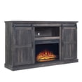 thumbnail image 4 of Myrtle 60" Fireplace with 2 Sliding Doors and Media Wire Management Oak, 4 of 7
