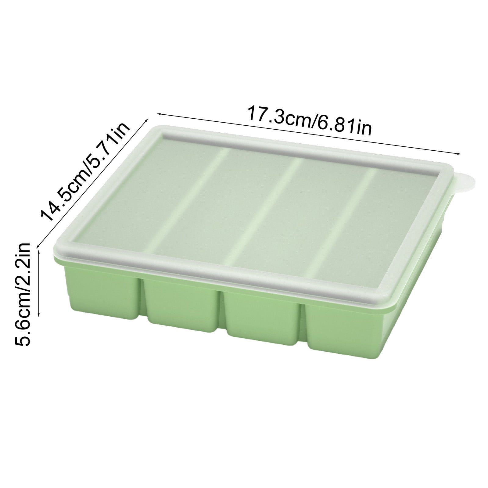 Yannianjz Large Ice Cubes Silicone Molds, Food Grade BPA-Free Ice Tray, Ice Making Box with Lid for Refrigerator, Freezer, Household