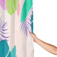 thumbnail image 4 of Boho Colorful Botanical Plant Shower Curtain Minimalist Tropical Leaf Shower Curtain Fabric Polyester Waterproof Bohemia Modern Bathroom Curtains with Hooks 72x72 in, 4 of 6