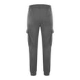 thumbnail image 4 of Wavsuf Mens Cargo Joggers Sport Sweatpants with Pockets Casual Outdoor Trousers Dark Gray Size 2XL, 4 of 4