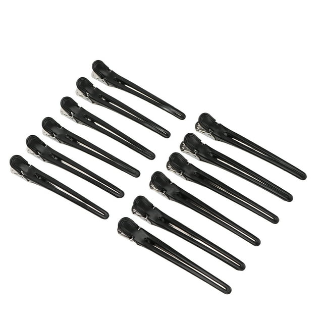 12 pinzas de pico de pato resistentes, evitan resbalones y son perfectas para peluquerías y estilistas.