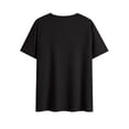 thumbnail image 2 of 2025 Cross-border European and American women's clothing, Amazon v-neck short-sleeved casual loose top, bottom-up short-sleeved T-shirt, 2 of 7