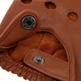 thumbnail image 3 of Funned Half Fits Leather Cava Driving Short Cycling Bike Gym Gloves-Brown, 3 of 8