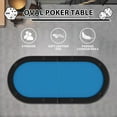 thumbnail image 6 of 8 Player Oval Poker Game Table, 82" Poker Tables with Collapsible Legs, Padded Rails & Cup Holders, Portable Poker Table for Texas Holdem Poker and Blackjack, 6 of 8