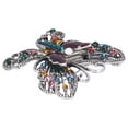 thumbnail image 5 of Broche Pin Diamante Hueco Mariposa Patrón Solapa Pin Escudo Insignias Fiesta Ramillete AccesoriosColorido, 5 of 5