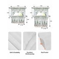 thumbnail image 5 of Coastal Eucalyptus Swag Kitchen Curtains Sets for Windows 24 Inch Length, Botanical Blue Green Gnomes Leaf Short Window Curtain Panels Swags Valances and Tiers 3 Piece Set for Cafe/Dining Room, 5 of 5