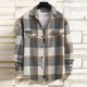 thumbnail image 3 of Ceisia Men Fashion Casual Printed Long Sleeve Turndown Collar Button Front Gift Daily Work Party Versatile Shirt Top, 3 of 7