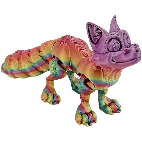 Flexible Articulated Fidget Toys Rainbow, Fox